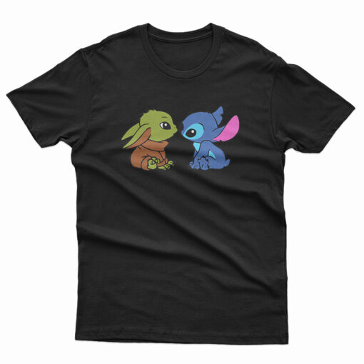 Baby Yoda And Stitch Parody T-Shirt