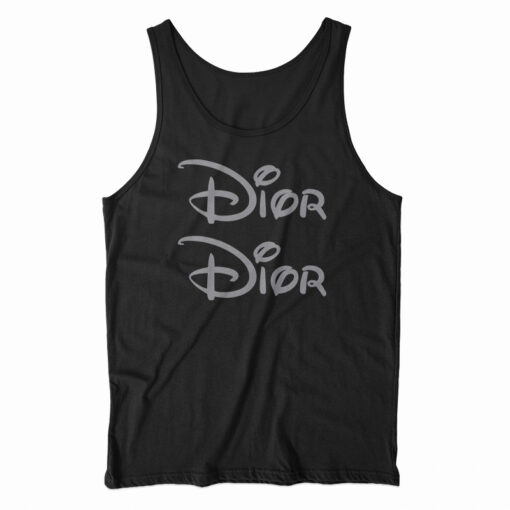 Dior X Disney Land Logo Parody Tank Top