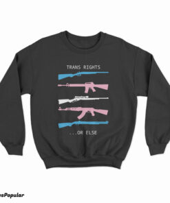 Guns Trans Right Or Else Sweatshirt