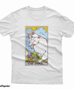 The Fool Tarot Sad Cat Meme T-Shirt