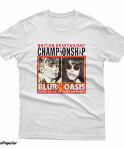 British Heavyweight Championship Band Blur Versus Oasis T-Shirt