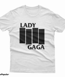 Black Flag Lady Gaga Logo Parody T-Shirt