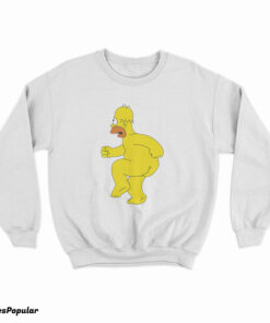 Homer Simpson Nude Funny Cartoon Sweatshirt