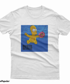 Homer Simpson Parody Nirvana Nevermind T-Shirt