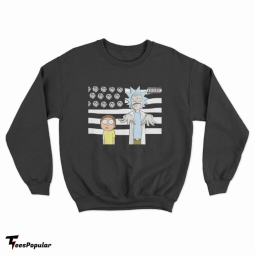 So Schwifty So Clean Rick And Morty Outkast Stankonia American Flag Sweatshirt