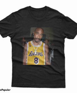 Tupac Shakur Wearing Kobe Bryant Jersey T-Shirt