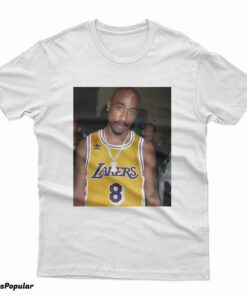 Tupac Shakur Wearing Kobe Bryant Jersey T-Shirt